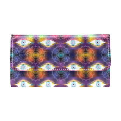 Chakra Eye Print Pattern Women's Trifold Wallet