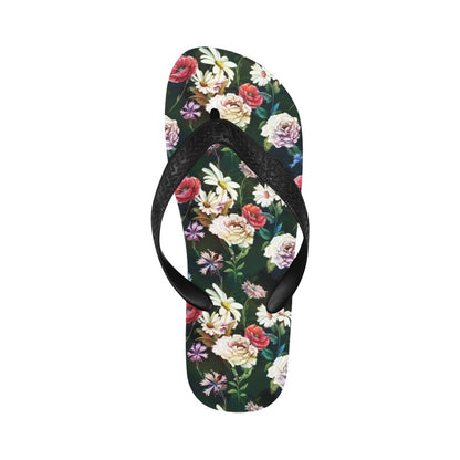 Summer Floral Print Design LKS303 Flip Flops