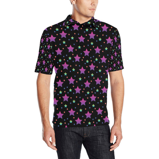 Star Print Design LKS305 Men Polo Shirt