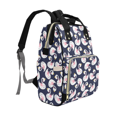 Swan Print Design LKS403 Diaper Bag Backpack