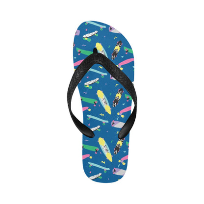 Skateboard Print Design LKS302 Flip Flops