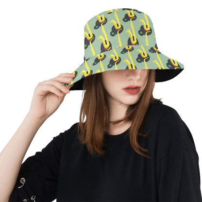 Saxophone Print Design LKS405 Unisex Bucket Hat