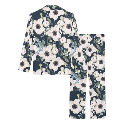 Anemone Pattern Print Design AM02 Women's Long Pajama Set