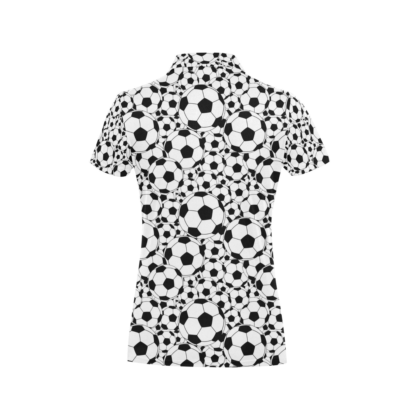 Soccer Ball Print Design LKS301 Women's Polo Shirt