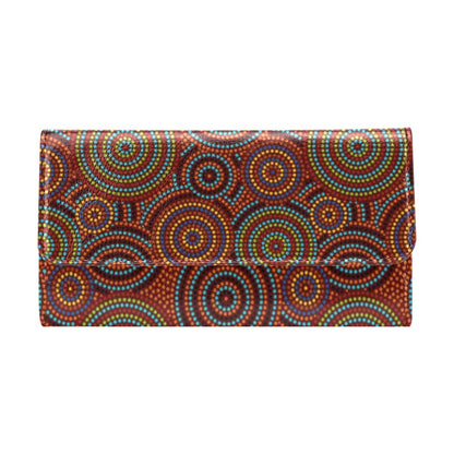 Aboriginal Print Design LKS403 Women's Trifold Wallet