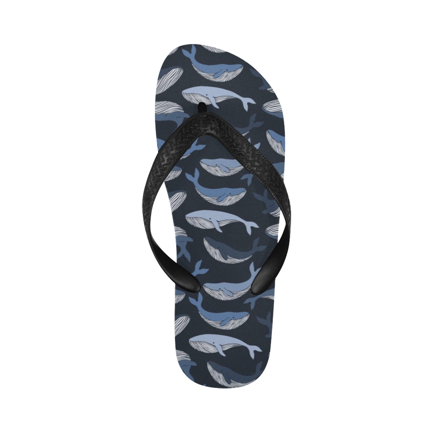 Whale Print Design LKS301 Flip Flops