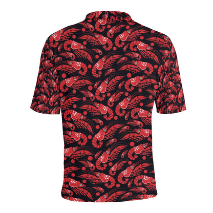 Shrimp Print Design LKS303 Men Polo Shirt
