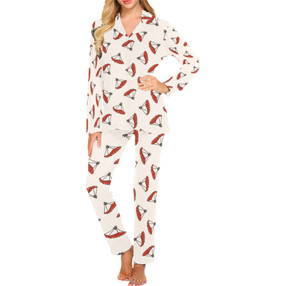 Skydiver Print Design LKS302 Women's Long Pajama Set