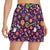 Flower Power Peace Design Print Women's Golf Skirt with Pocket