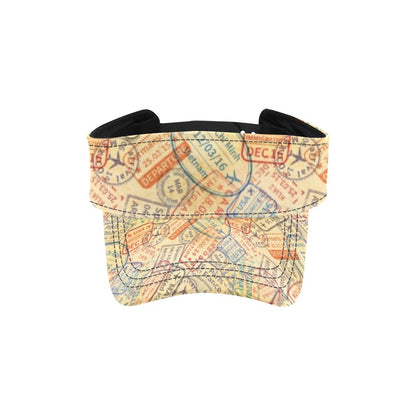 Travel Stamp Print Design LKS302 Unisex Sun Visor