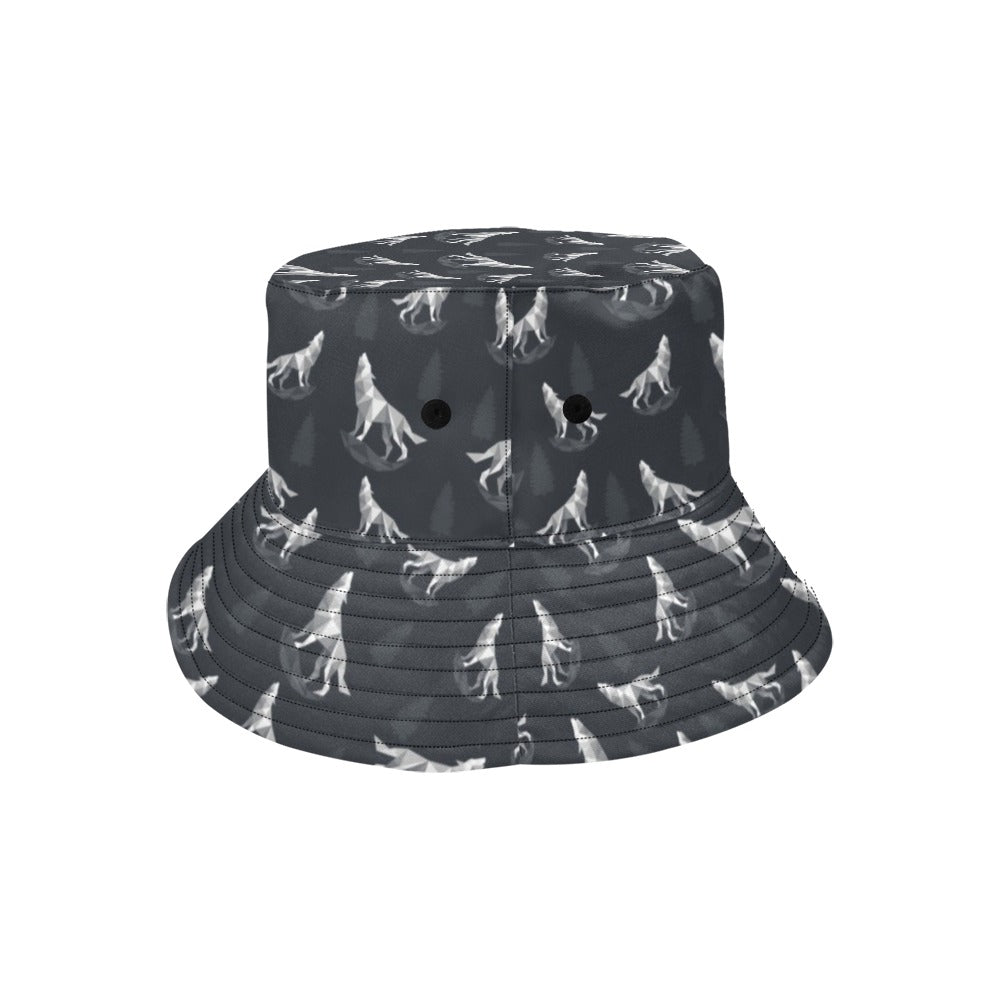 Wolf Print Design LKS303 Unisex Bucket Hat