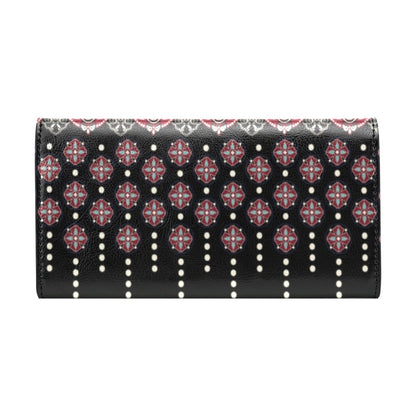 Ethnic Dot Style Print Pattern Women's Trifold Wallet