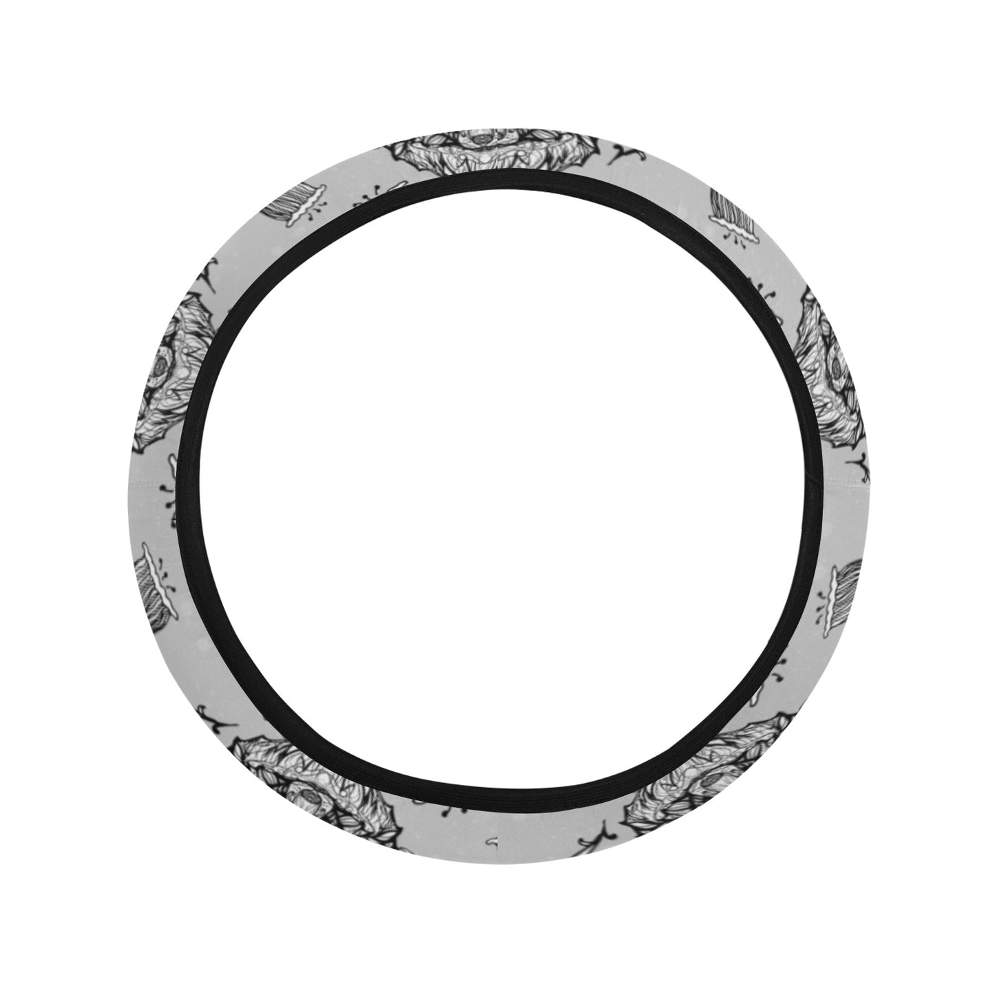 Tribal Pattern Print Design LKS306 Steering Wheel Cover with Elastic Edge
