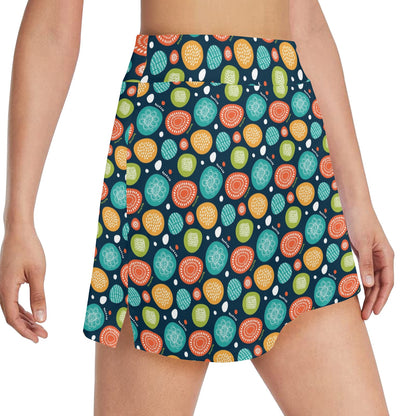Swedish Themed Design 17" Golf & Pickleball Skort with Pockets