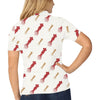 Giant Squid Pattern Print Design 01 Women's Polo Shirt