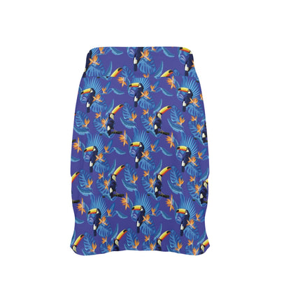 Toucan Print Design LKS306 17" Golf & Pickleball Skort with Pockets