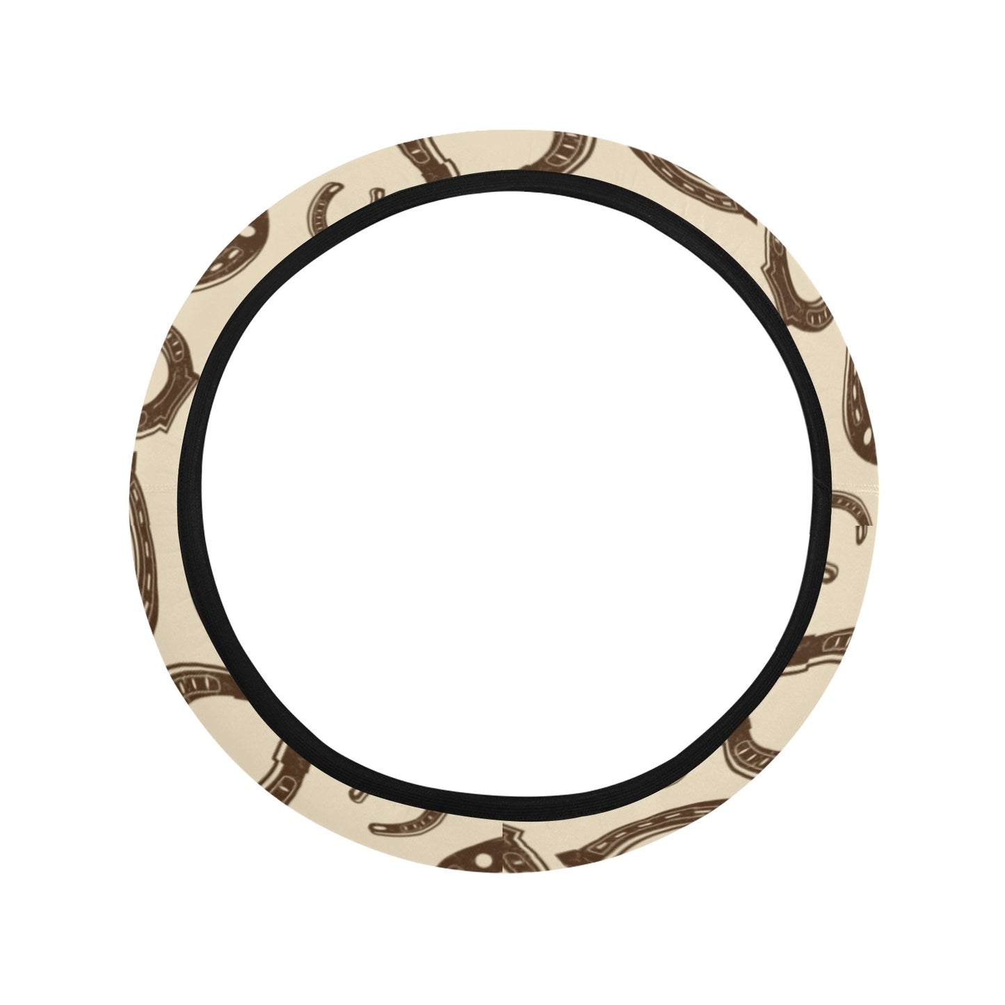 Horseshoe Print Design LKS302 Steering Wheel Cover with Elastic Edge