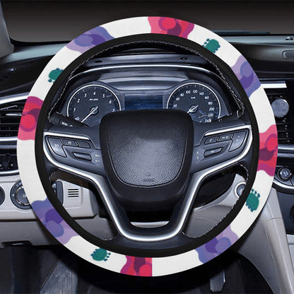 Acoustic Guitar Print Design LKS406 Steering Wheel Cover with Elastic Edge