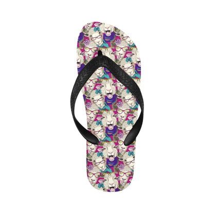 Sheep Print Design LKS403 Flip Flops