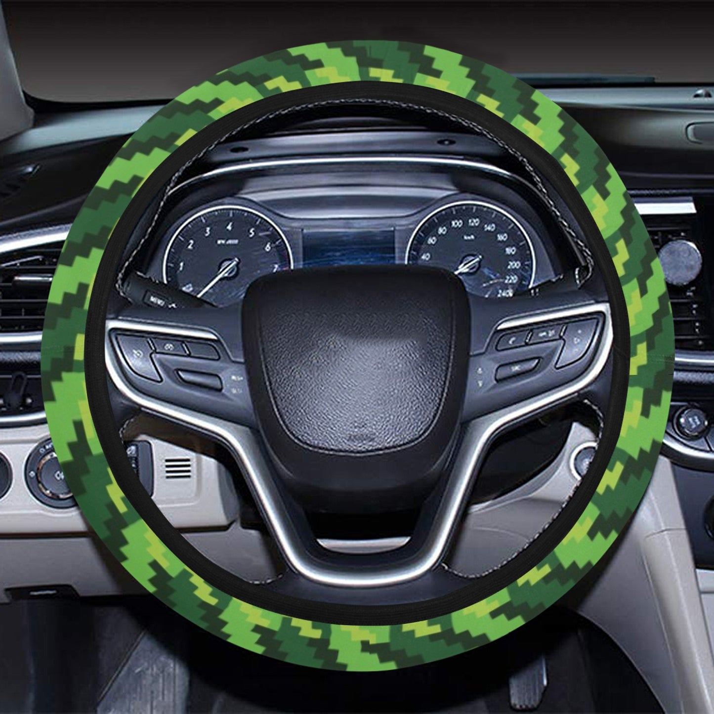 St Patricks Day Houndstooth Pattern Print LKS301 Steering Wheel Cover with Elastic Edge