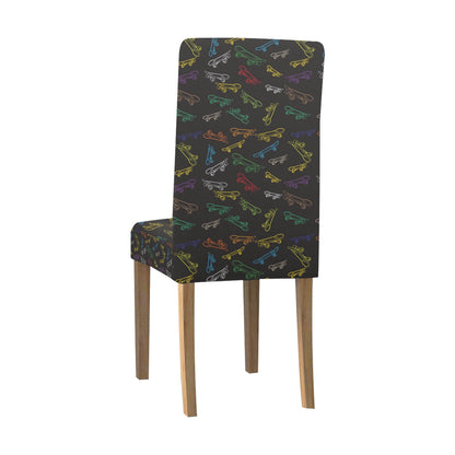 Skateboard Print Design LKS301 Dining Chair Slipcover