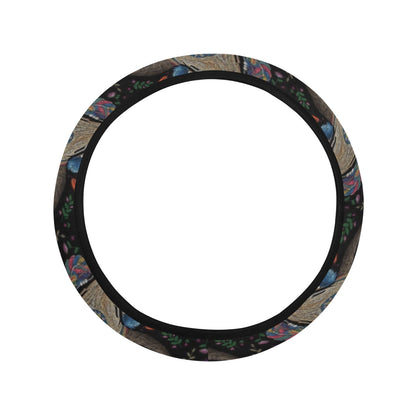 Buffalo Head Print Design LKS401 Steering Wheel Cover with Elastic Edge
