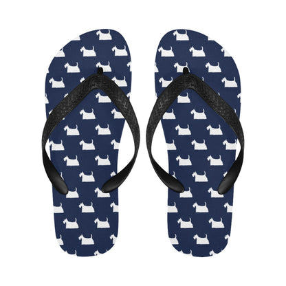 Scottish Terriers Print Design LKS303 Flip Flops
