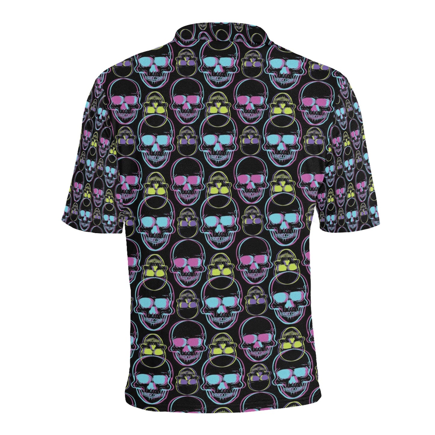 Skull 3D Colorful Print Design LKS309 Men Polo Shirt