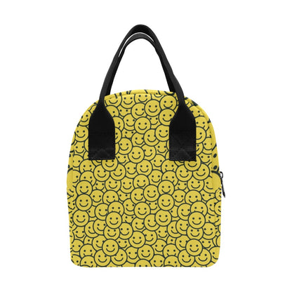 Smiley Face Emoji Print Design LKS302 Insulated Lunch Bag