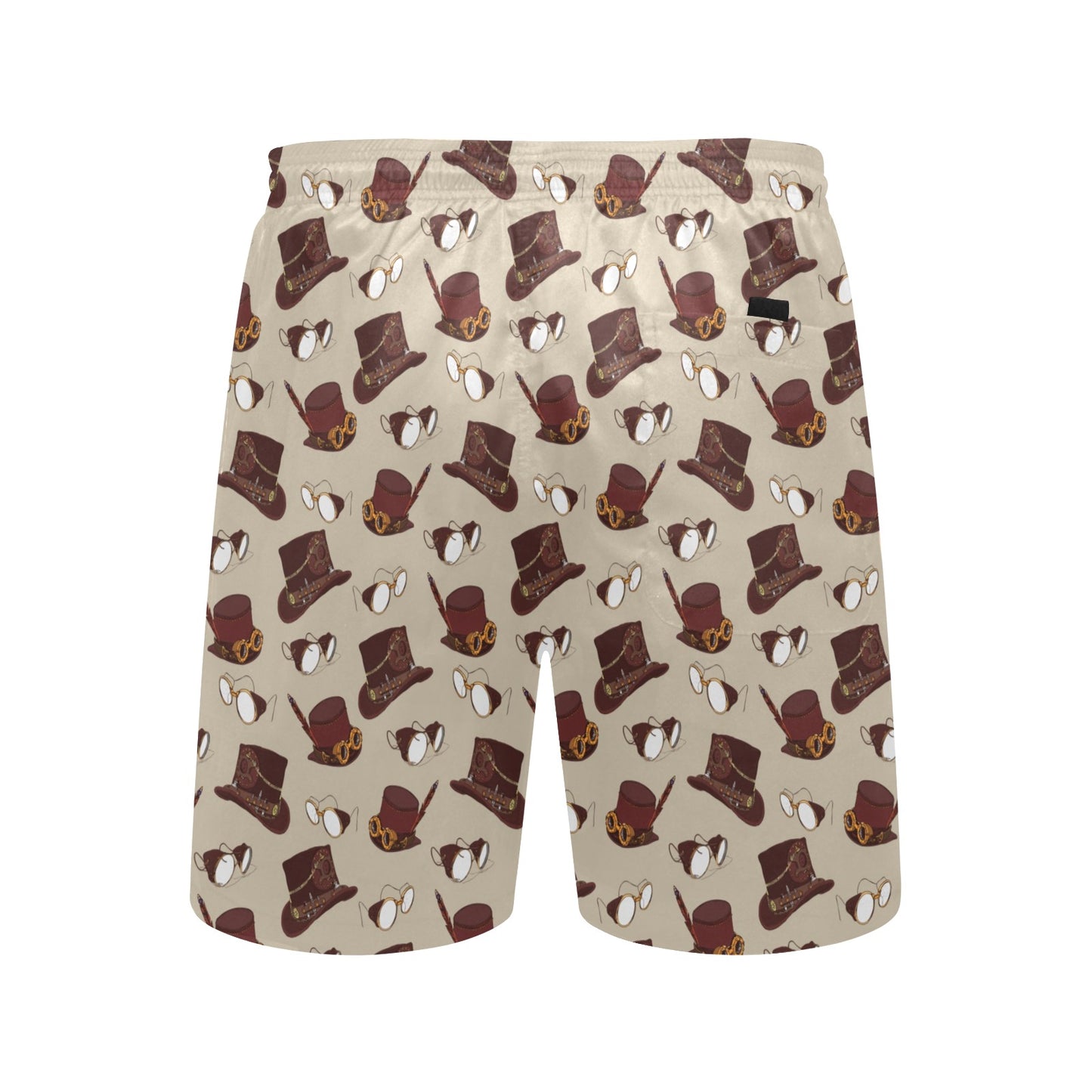 Steampunk Hat Print Design LKS301 Men's Swim Trunks Beach Shorts