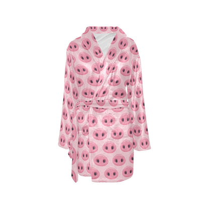 Pig Print Design LKS401 Women's Fleece Robe