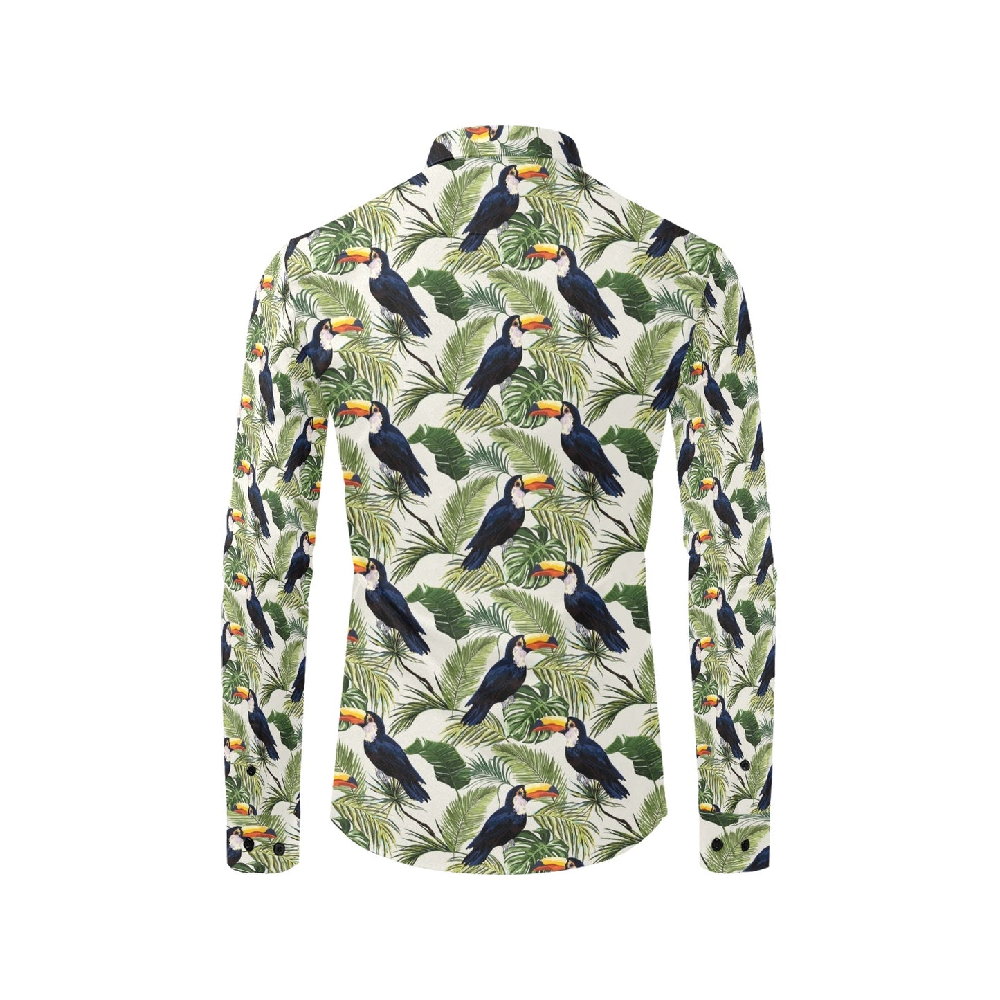 Toucan Print Design LKS308 Men's Long Sleeve Dress Shirt