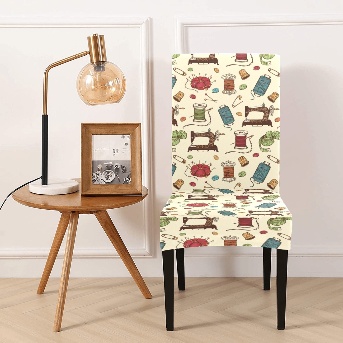 Sewing Equipment Print Design LKS303 Dining Chair Slipcover