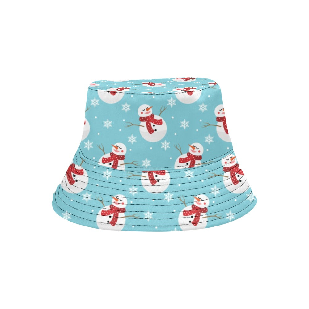 Snowman Print Design LKS304 Unisex Bucket Hat