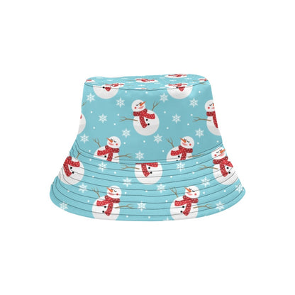 Snowman Print Design LKS304 Unisex Bucket Hat