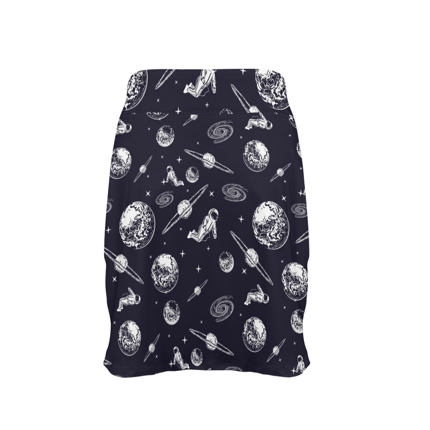 Space Astronaut Print Design LKS302 17" Golf & Pickleball Skort with Pockets
