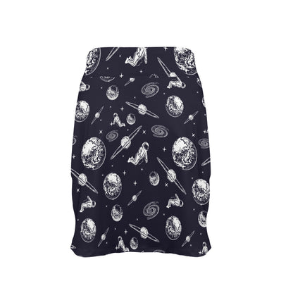Space Astronaut Print Design LKS302 17" Golf & Pickleball Skort with Pockets