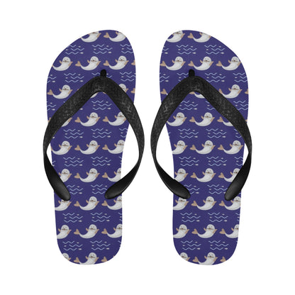 Sea Lion Print Design LKS404 Flip Flops