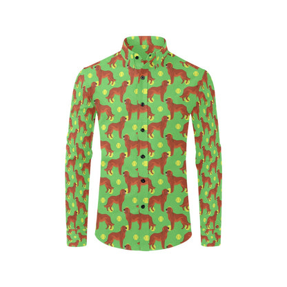Setters Irish Print Design LKS302 Men's Long Sleeve Dress Shirt