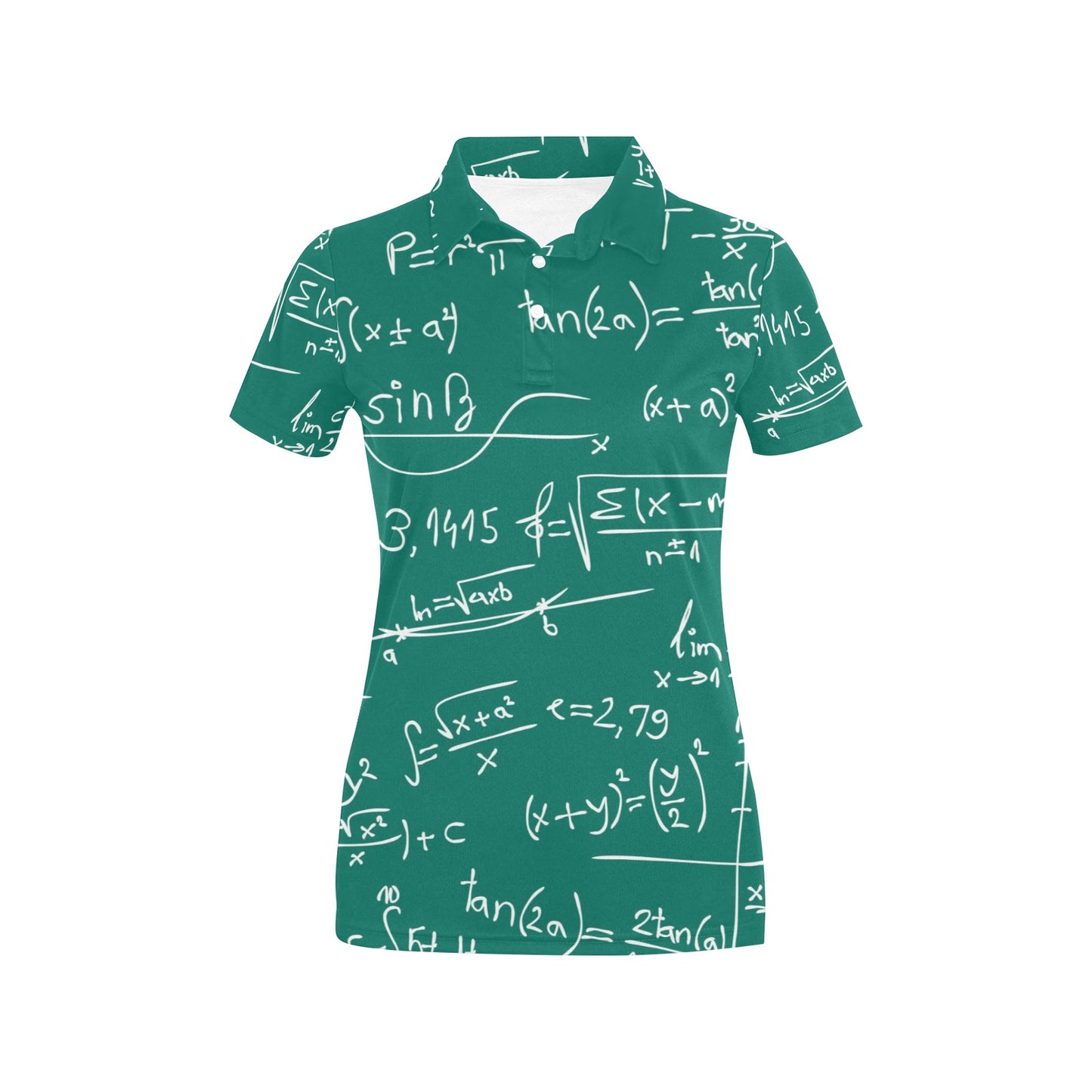 Math Pattern Print Design 01 Women's Polo Shirt