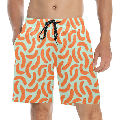 Sausage Print Design LKS304 Men's Swim Trunks Beach Shorts