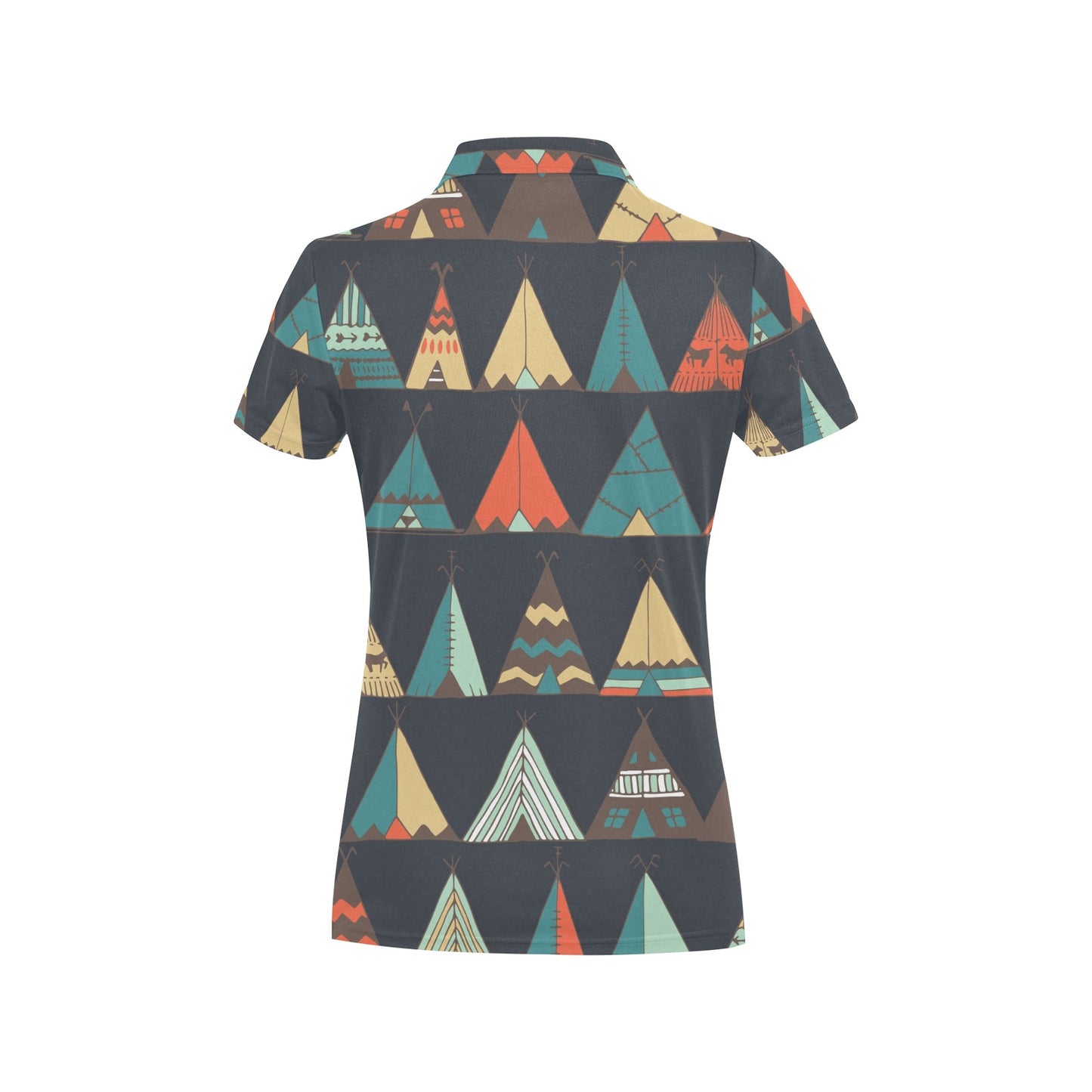 Tribal native american tent Aztec Women's Polo Shirt
