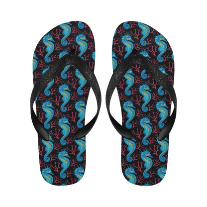 SeaHorse Print Design LKS401 Flip Flops