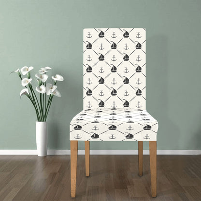 Sailboat Print Design LKS302 Dining Chair Slipcover