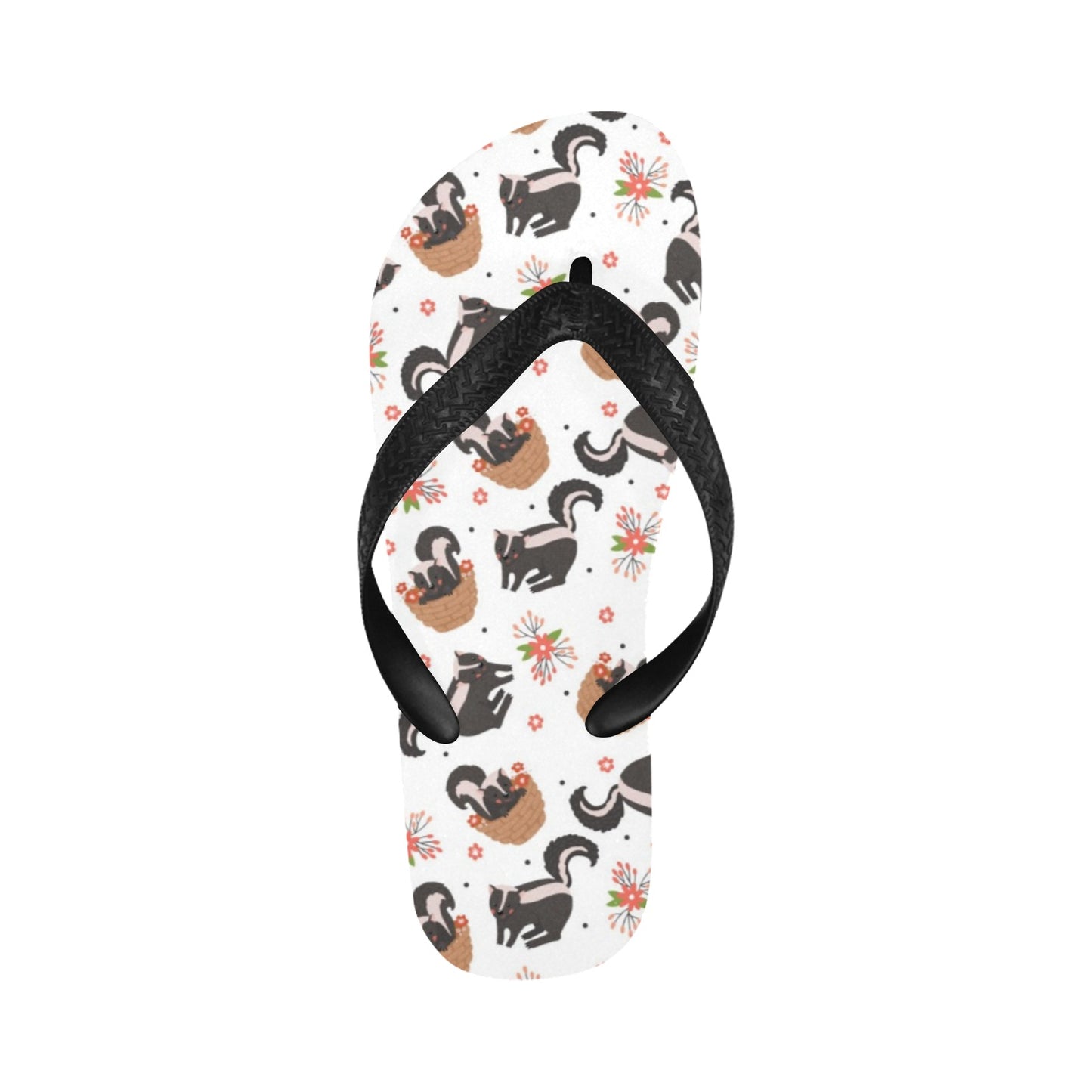 Skunk Print Design LKS304 Flip Flops