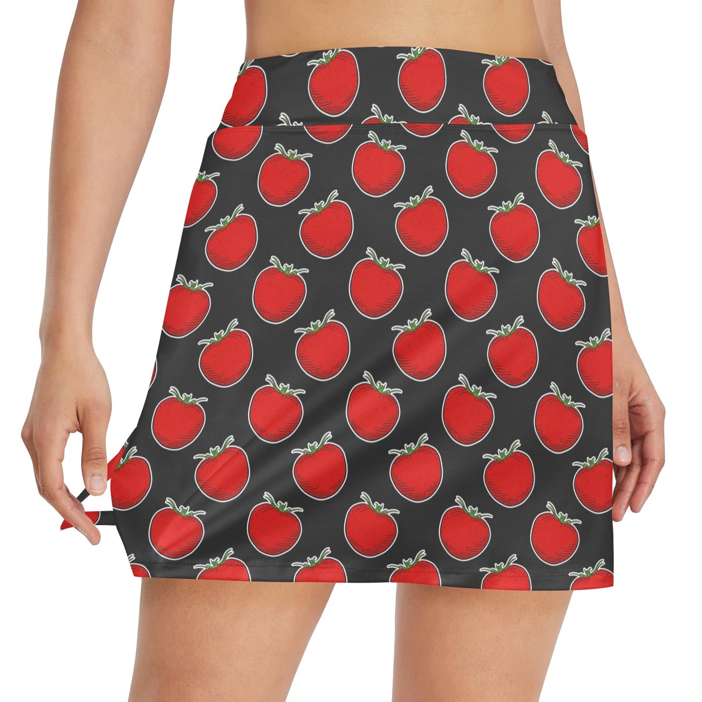 Tomato Print Design LKS306 17" Golf & Pickleball Skort with Pockets
