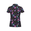 Electric Guitar Pattern Print Design 02 Women's Polo Shirt