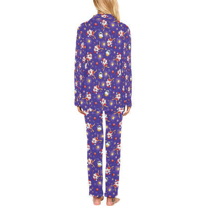Ski Print Design LKS308 Women's Long Pajama Set