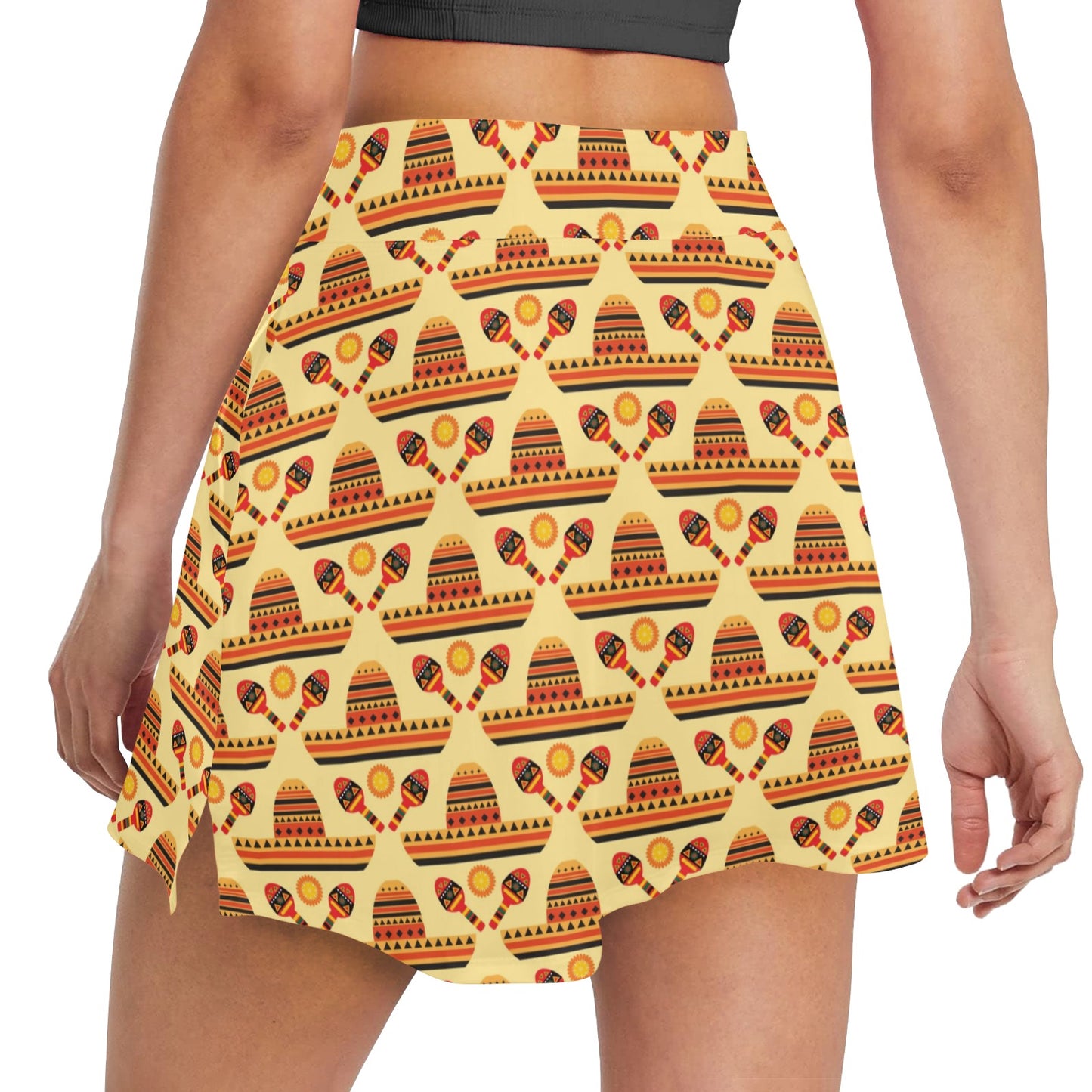 Maracas Print Design LKS403 17" Golf & Pickleball Skort with Pockets