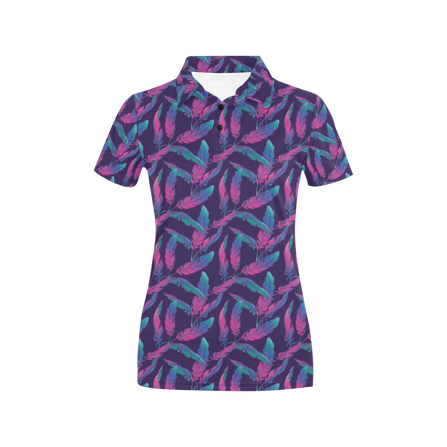 Banana Leaf Pattern Print Design 08 Women's Polo Shirt